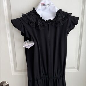 RED Valentino Black jumpsuit with beaded Collar